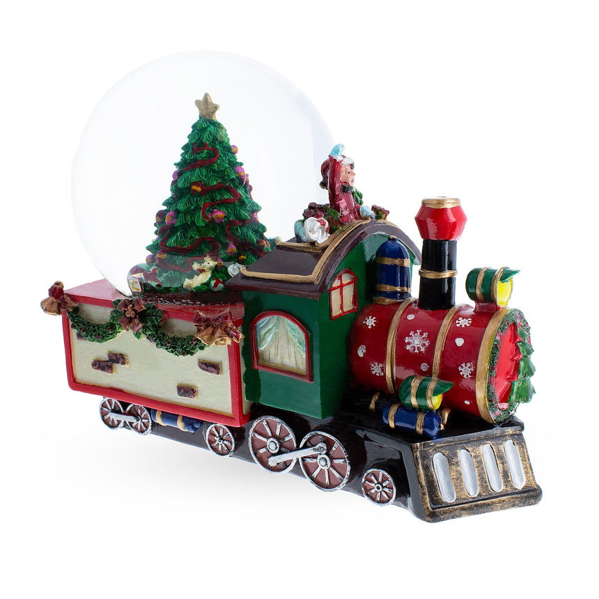 trem musical globo de neve aquático