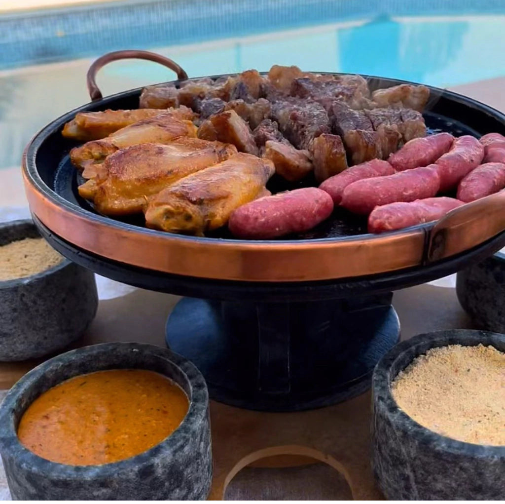 Jogo 9 Peças - Churrasco Giratório