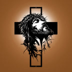 Quadro Jesus Cristo na Cruz em Metal | Arte Sacra para Parede