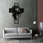 Quadro Jesus Cristo na Cruz em Metal | Arte Sacra para Parede