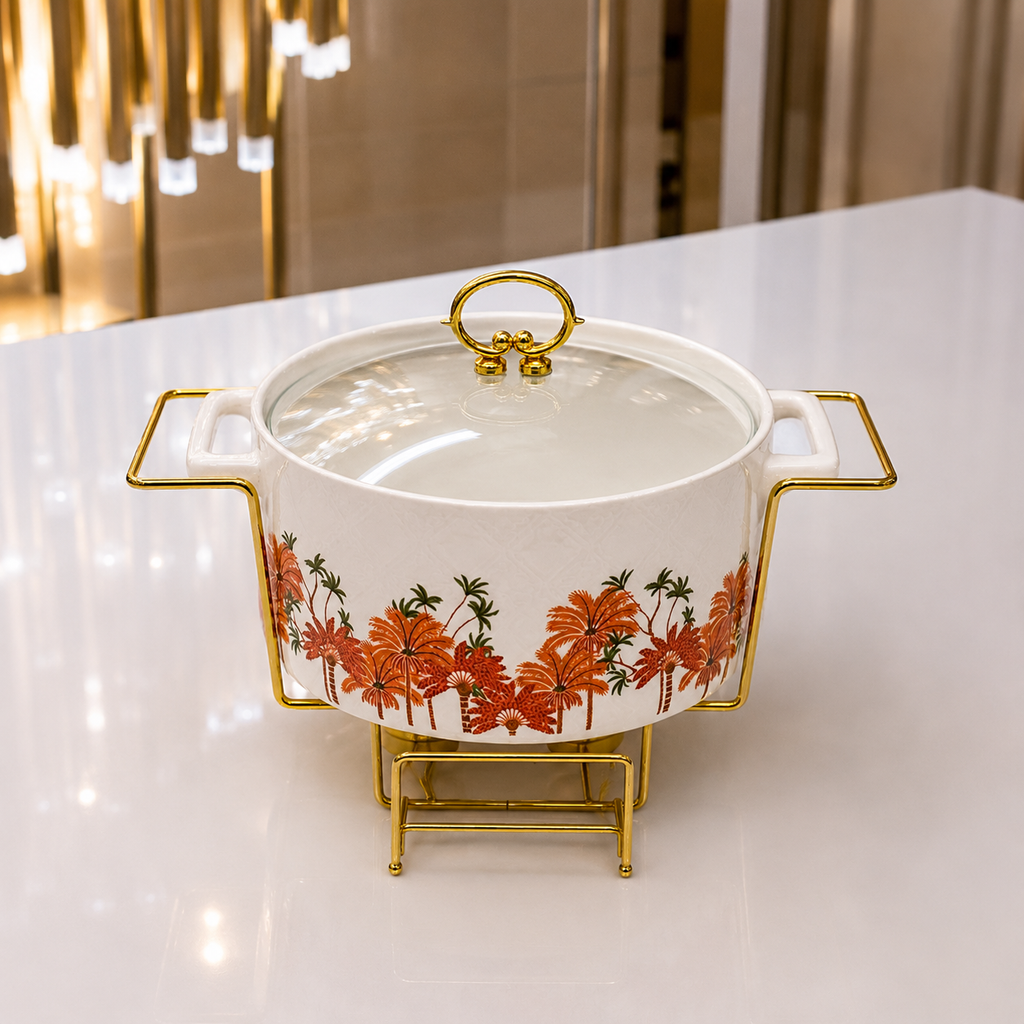 Conjunto de Rechaud Paris em Porcelana Premium (3 peças)