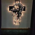 Quadro Jesus Cristo na Cruz em Metal | Arte Sacra para Parede
