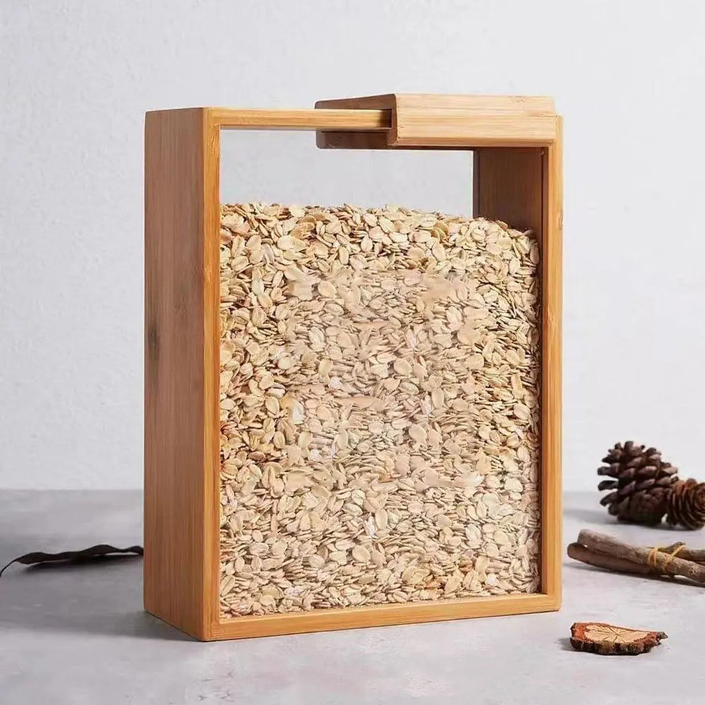 COMPRE 2 e LEVE 4 | potes dispensadores de vidro em bambu sustentável