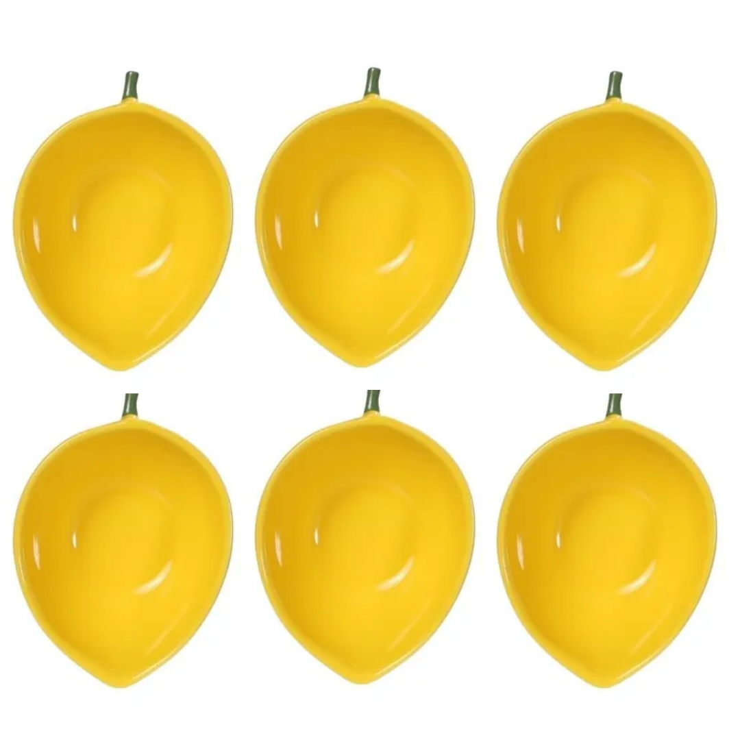 6 bowls de limões em cerâmica