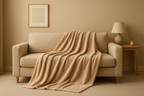 Manta Simples Bege 120x150cm - Fleece