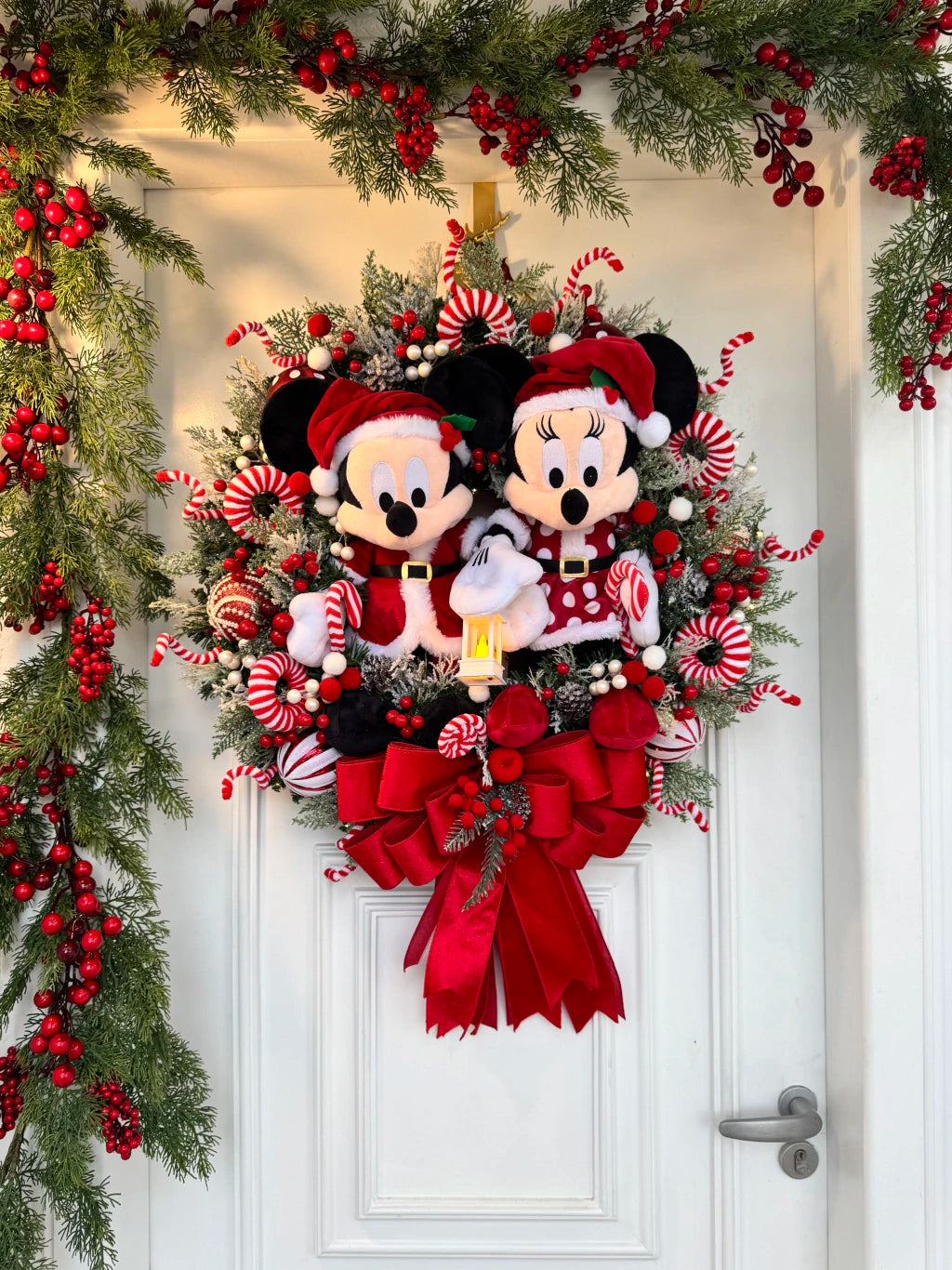 Guirlanda De Natal Casal Disney 65cm c/led