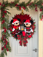 Guirlanda De Natal Casal Disney Xadrez 65cm C/ Led