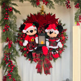 Guirlanda De Natal Casal Disney Xadrez 65cm C/ Led
