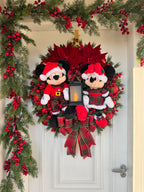 Guirlanda De Natal Casal Disney Xadrez 65cm C/ Led