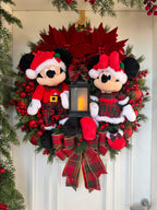 Guirlanda De Natal Casal Disney Xadrez 65cm C/ Led