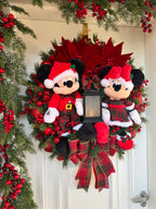 Guirlanda De Natal Casal Disney Xadrez 65cm C/ Led
