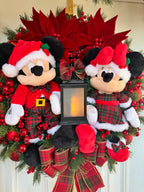 Guirlanda De Natal Casal Disney Xadrez 65cm C/ Led