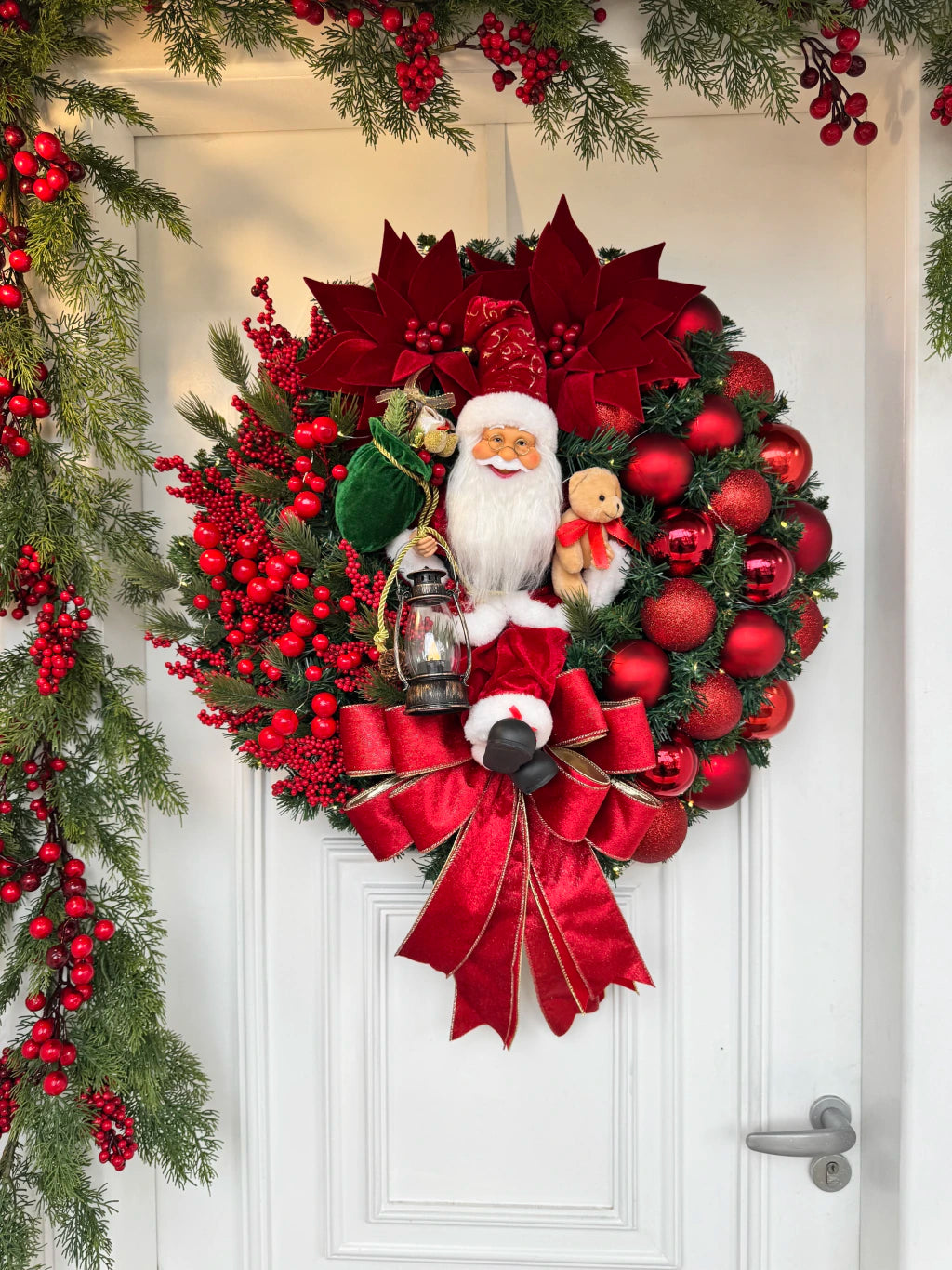 Guirlanda de Natal Noel c/ led 65cm Elegance