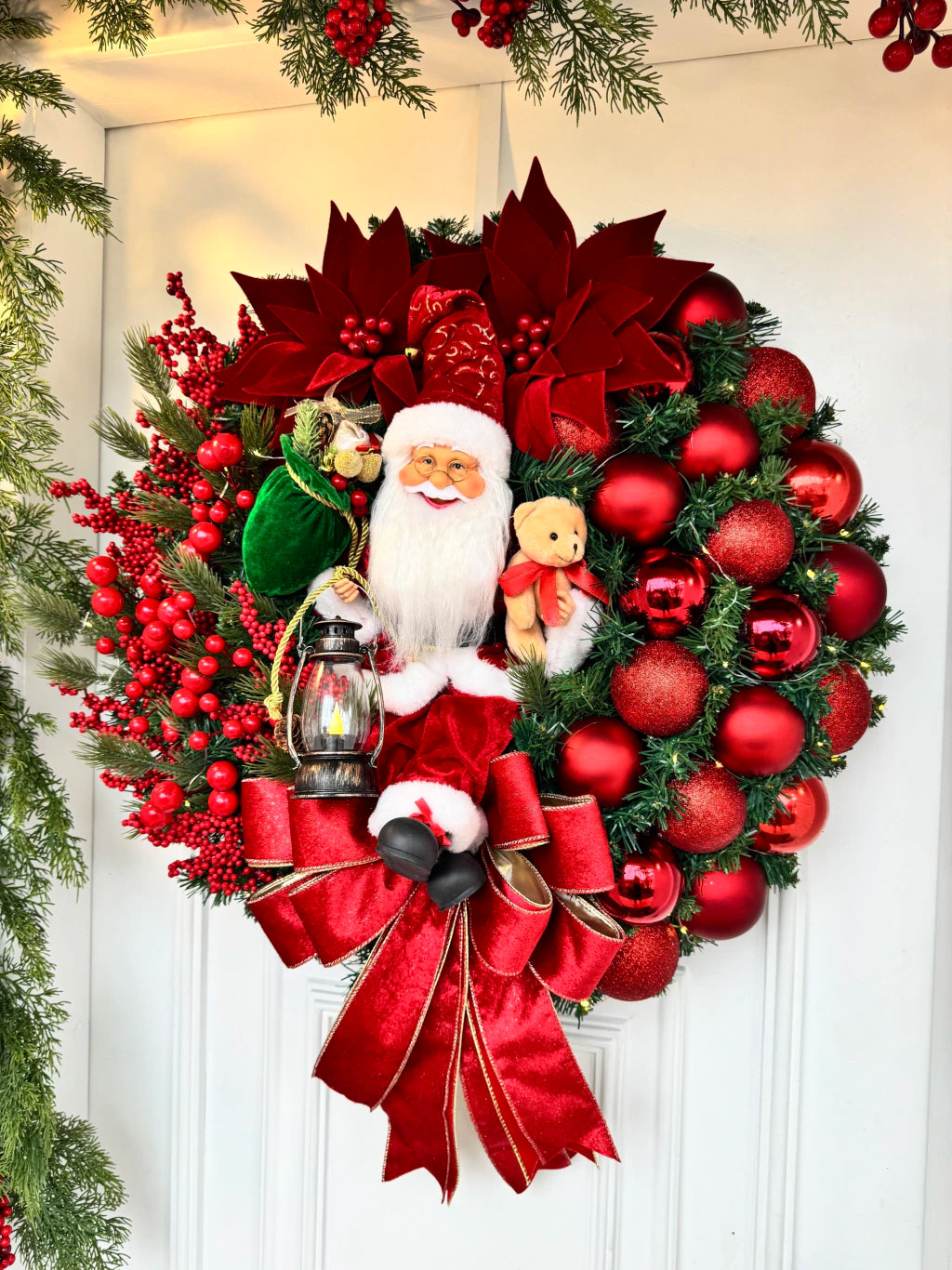 Guirlanda de Natal Noel c/ led 65cm Elegance