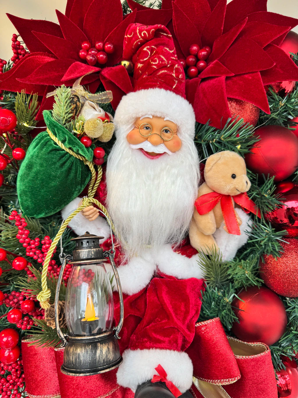 Guirlanda de Natal Noel c/ led 65cm Elegance