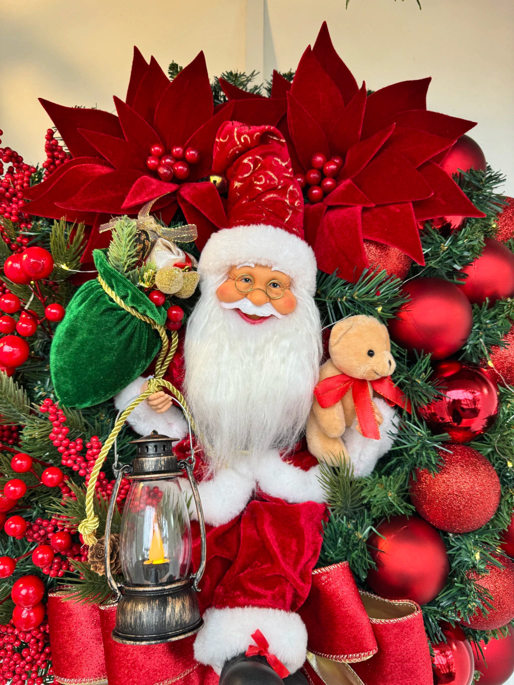 Guirlanda de Natal Noel c/ led 65cm Elegance