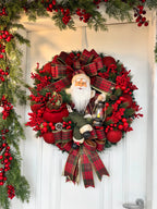 Guirlanda De Natal Noel C/ Led 65cm Xadrez