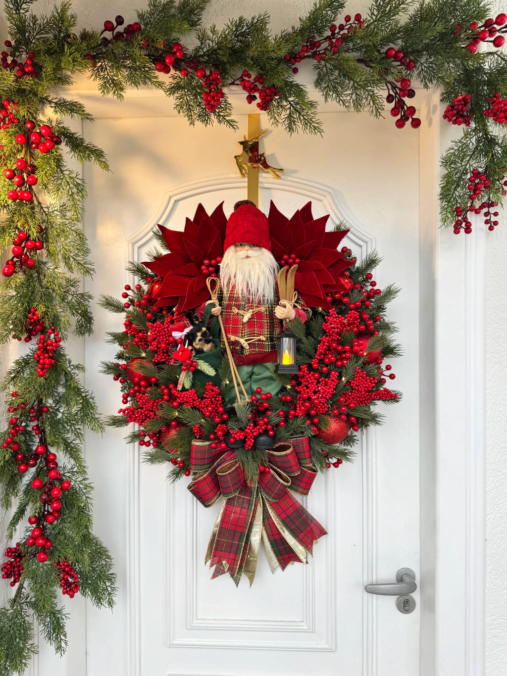 Guirlanda De Natal Noel C/ Led 65cm Xadrez