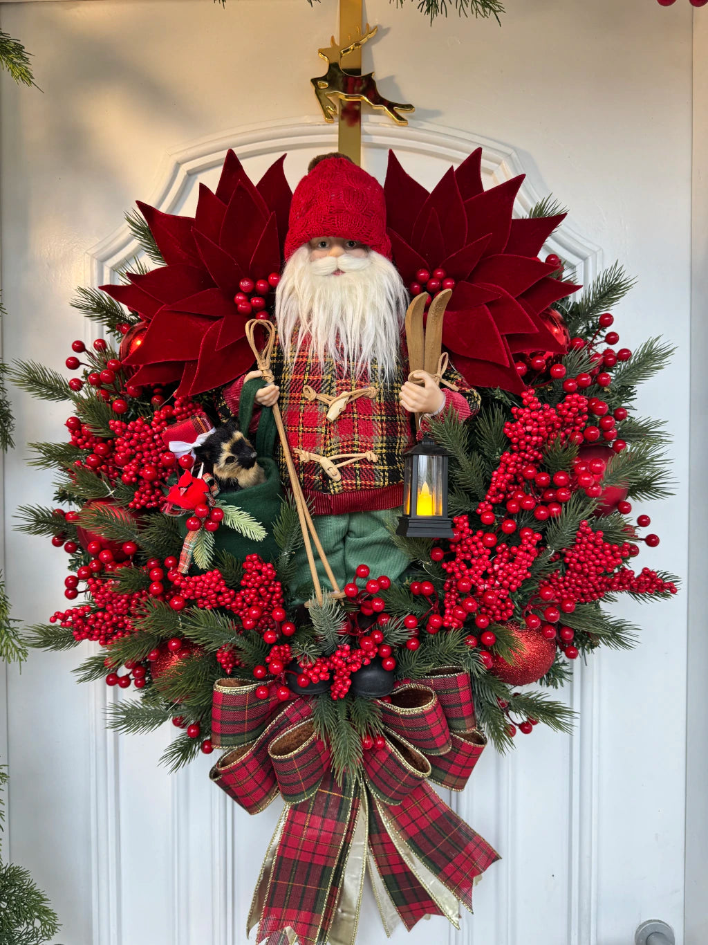 Guirlanda De Natal Noel C/ Led 65cm Xadrez