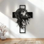 Quadro Jesus Cristo na Cruz em Metal | Arte Sacra para Parede