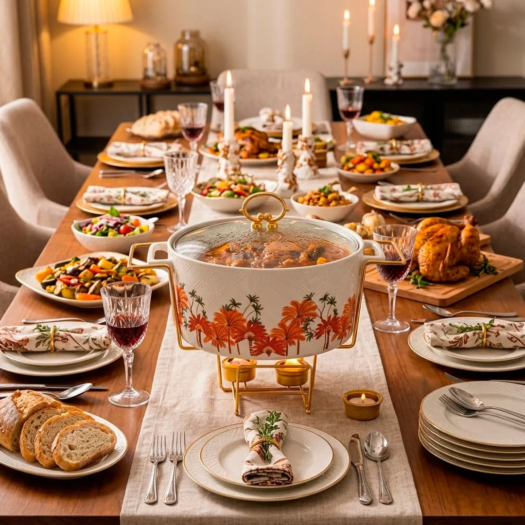 Conjunto de Rechaud Paris em Porcelana Premium (3 peças)