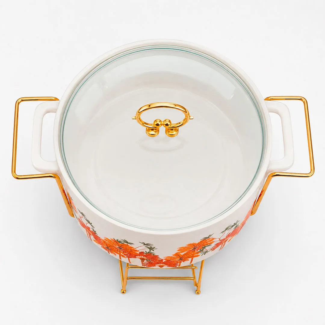 Conjunto de Rechaud Paris em Porcelana Premium (3 peças)